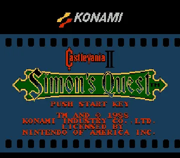 Castlevania II - Simon's Quest (World) (Konami Collector's Series) (Unl) screen shot title